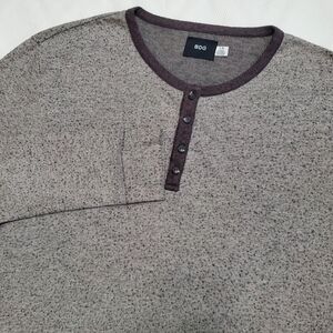 Asos BDG Henley Shirt Marled Brown Mens Large